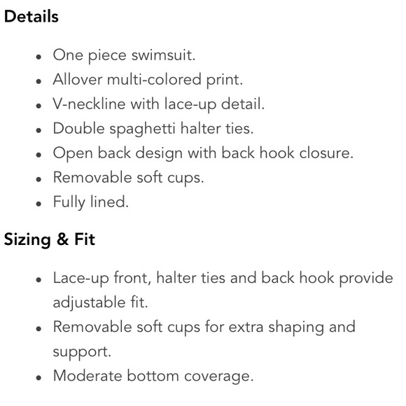 NWT! HOBIE Bright Multicolor One Piece Swimsuit - Picture 13 of 13